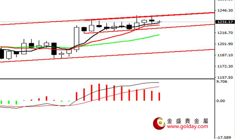 金盛贵金属 现货黄金日线图